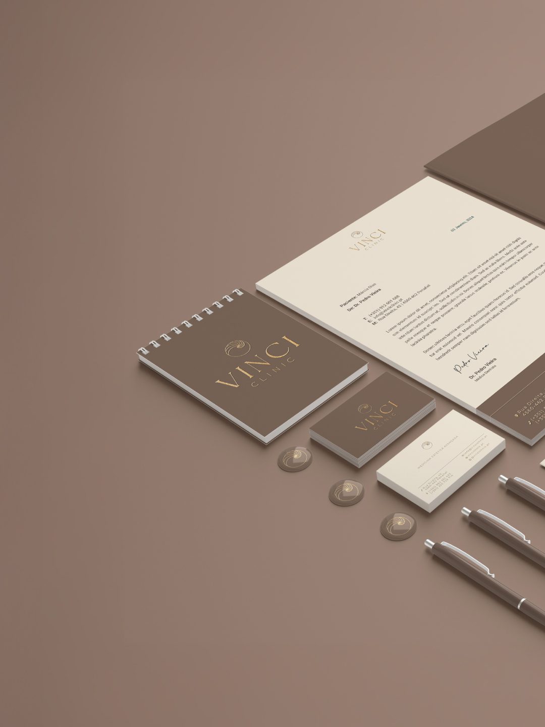 identidade visual logotipo vinci clinic design bydianasouza