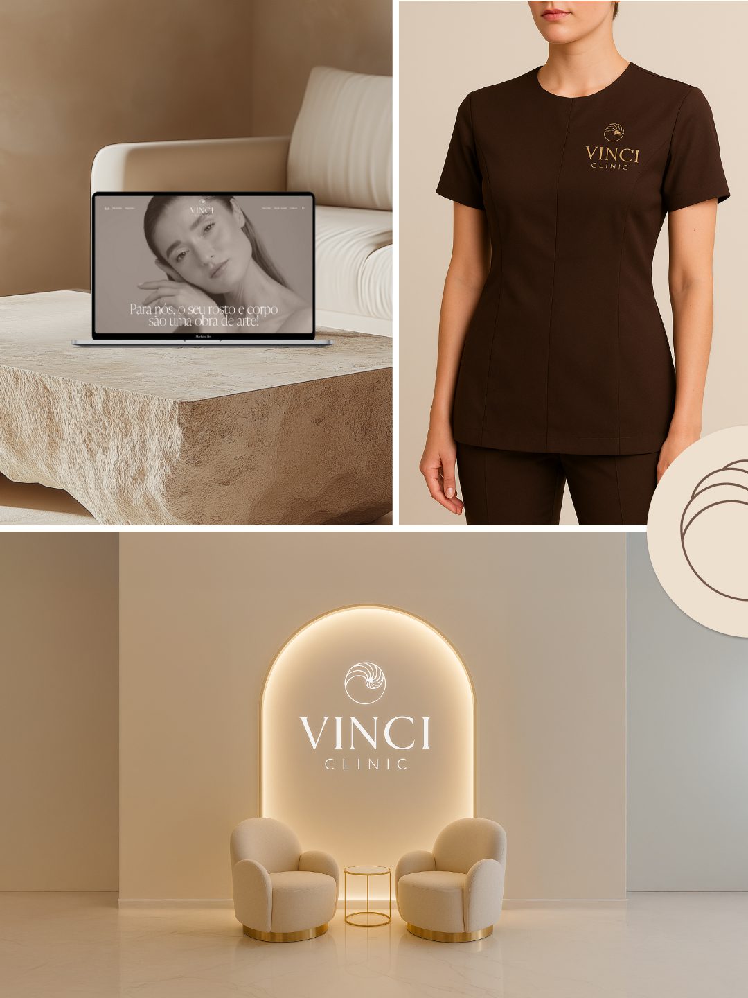 identidade visual logotipo vinci clinic design bydianasouza