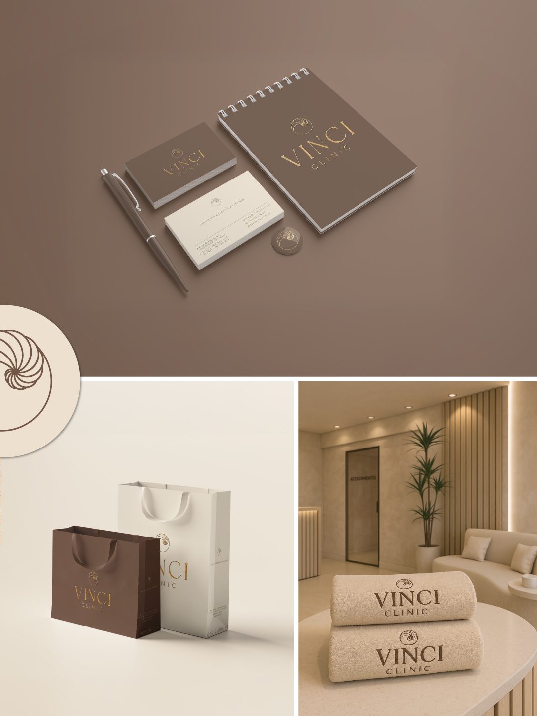 identidade visual logotipo vinci clinic design bydianasouza